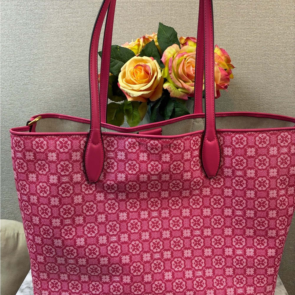 kate spade Pink Patterned Tote with Matching Pouch (2-piece set) - Picture 7 of 9